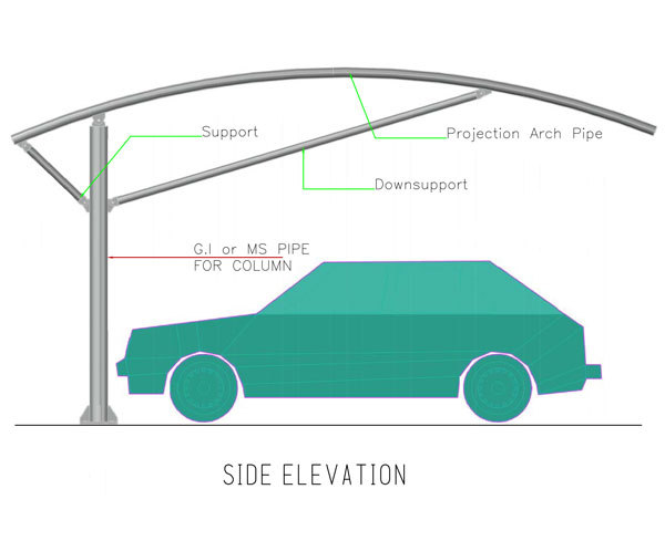 single pole type1 arch shades in dubai