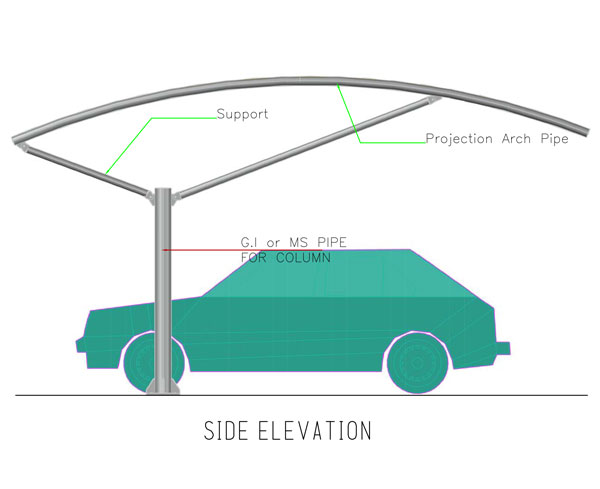 single pole type2 arch shades in dubai