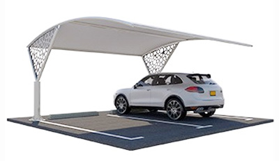 single pole arch car parking shades in dubai