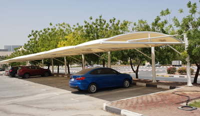 car parking double hanging shades in sharjah