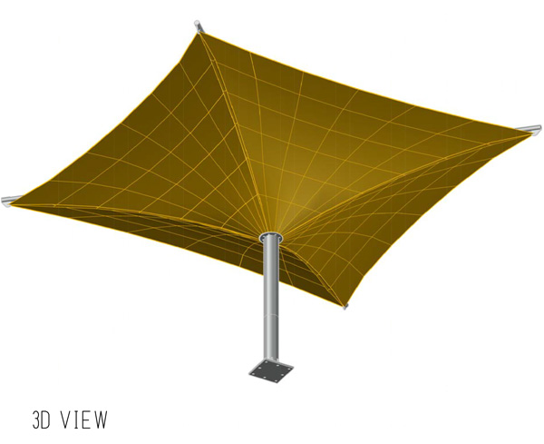 inverted umbrella car parking shades