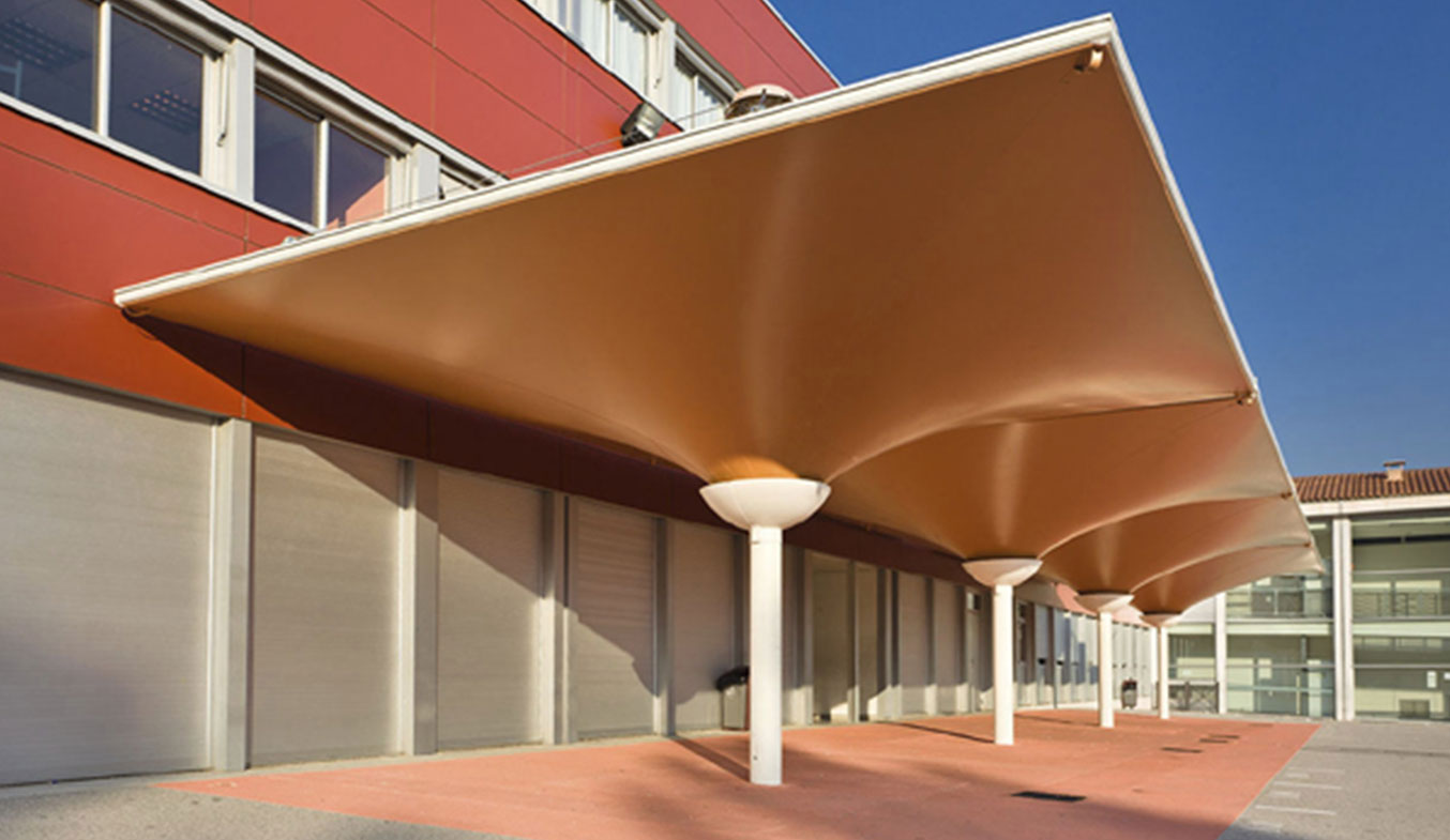 inverted umbrella type car parking shades suppliers in uae