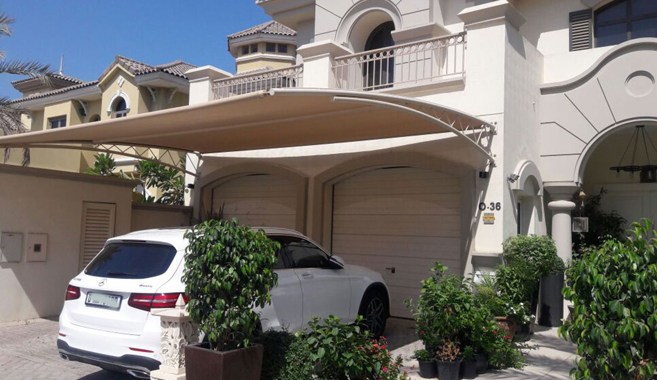 truss type car parking shades suppliers in dubai